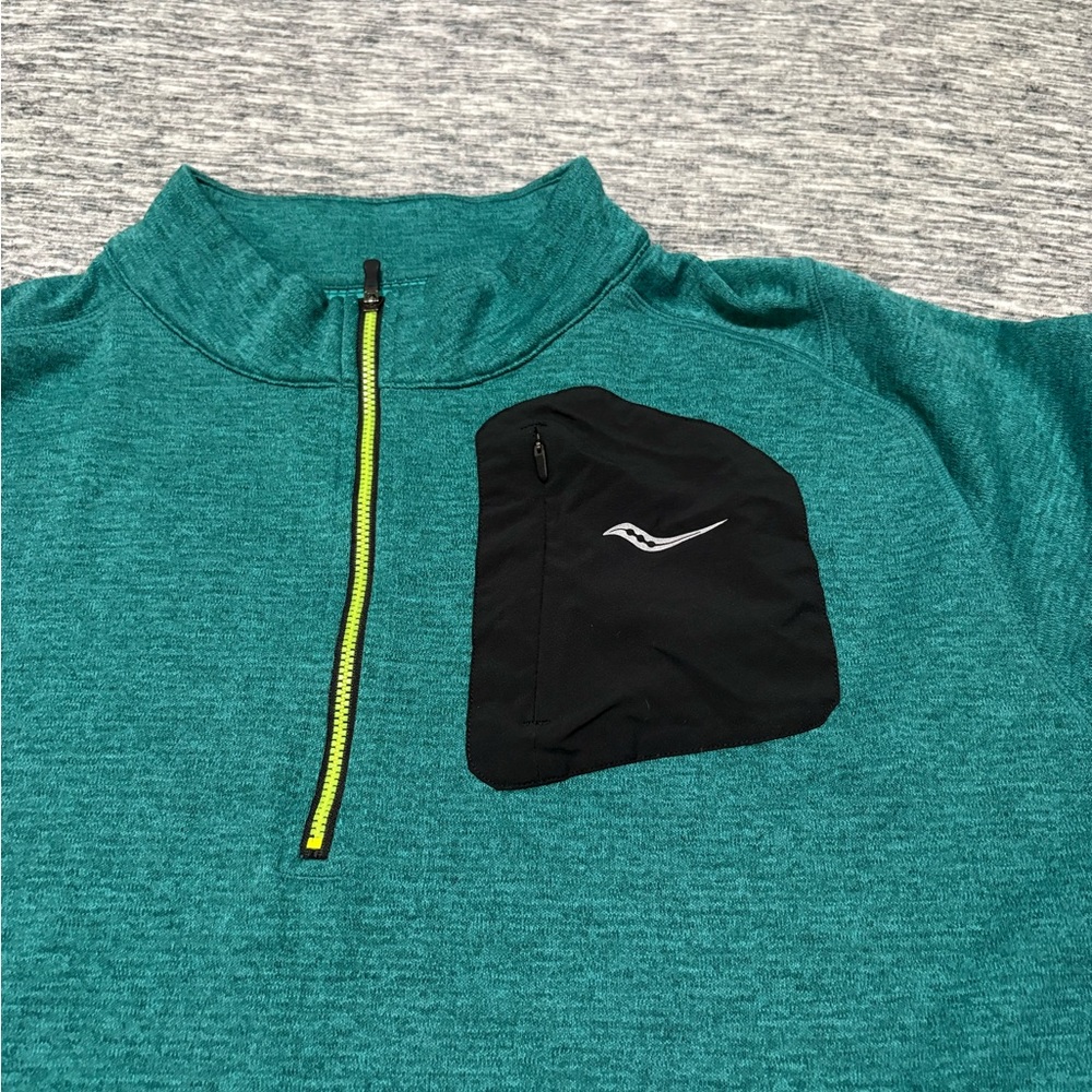 Saucony Men’s Quarter Zip Athletic Long Sleeve Shirt XXL - Picture 4 of 8
